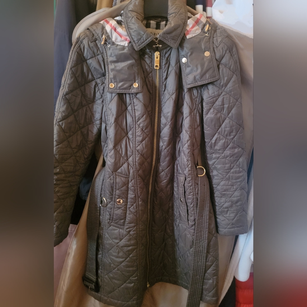 Burberry Baughton Quilted Coat Size Medium